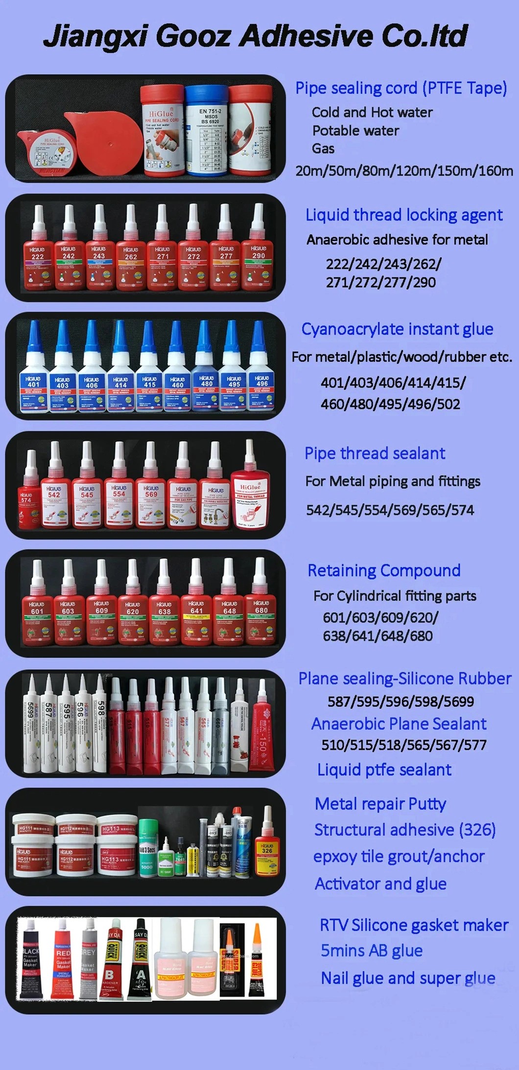 High Quality Anaerobic Adhesive Glue for Plumbing and Valves