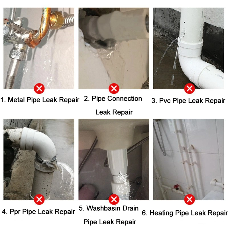 Wbg Water Pipe Leak Repair/Cast Iron Pipe Waterproof Sealant PVC Sewer Leak Repair/Heater Leak Blocking Glue