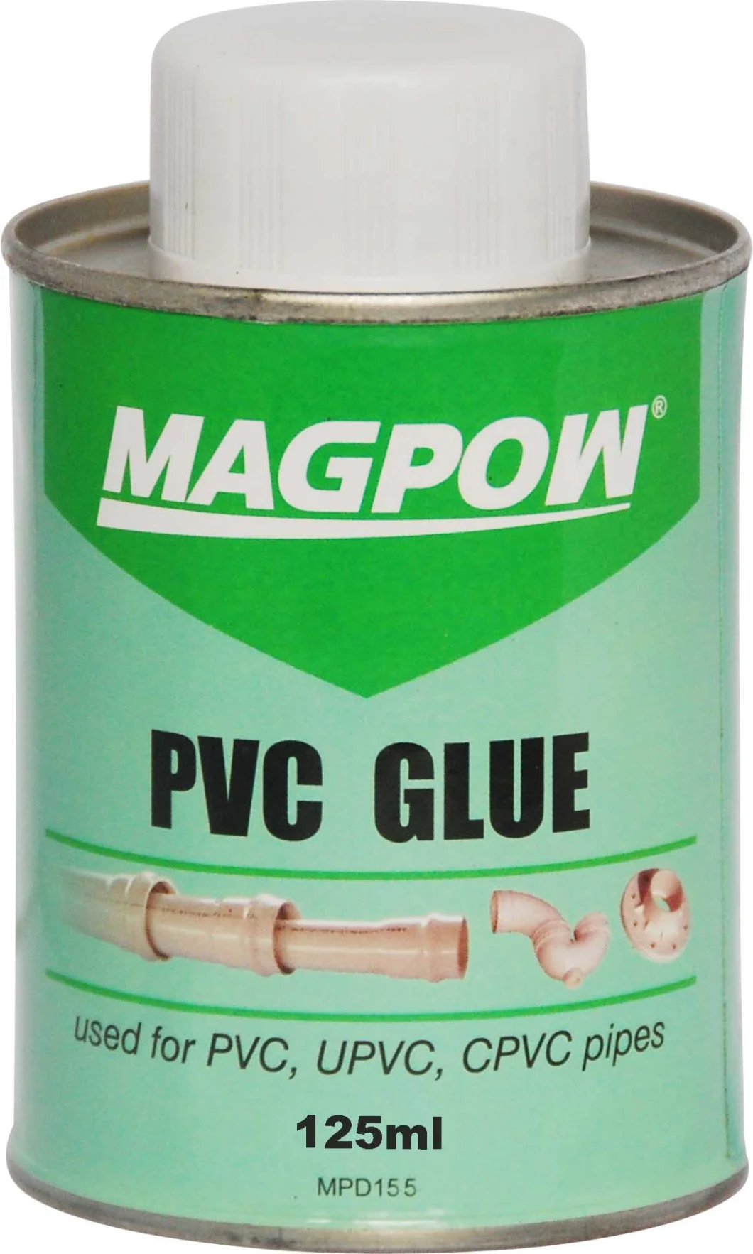 Mpd155 125 Ml/Tin Clear Solvent-Based PVC Cement Glue for Pipe Fitting